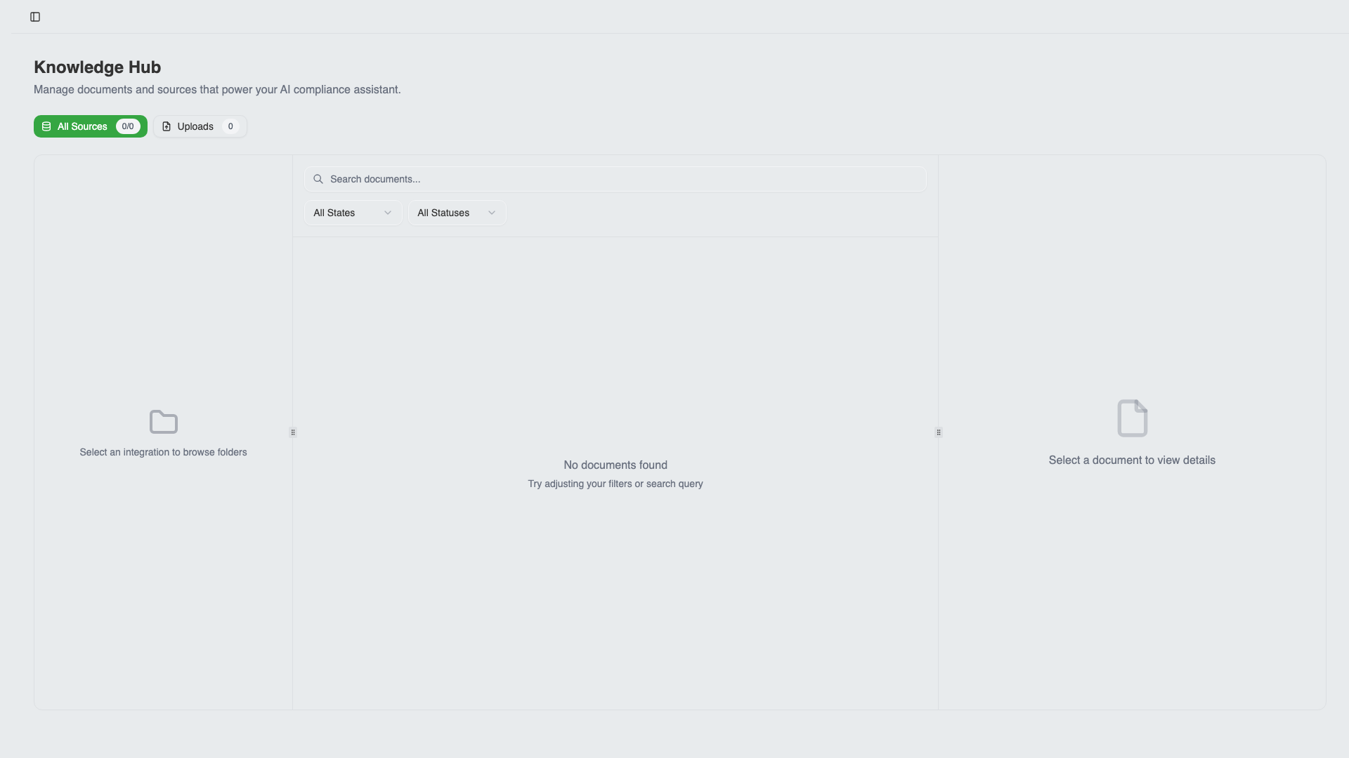 Knowledge base with synced documents from connected sources